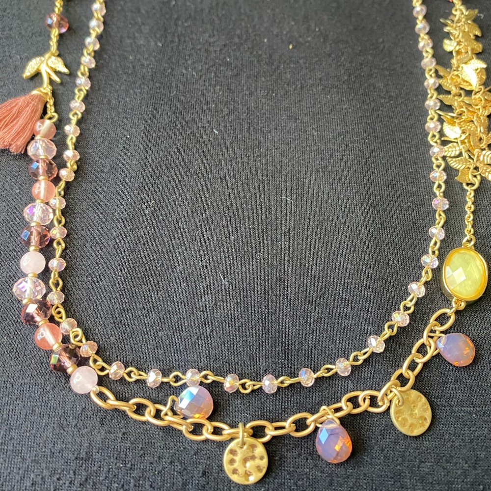 Gold and Pink Necklace